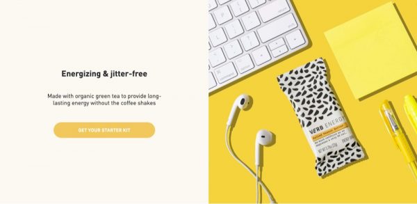 Verb Energy homepage