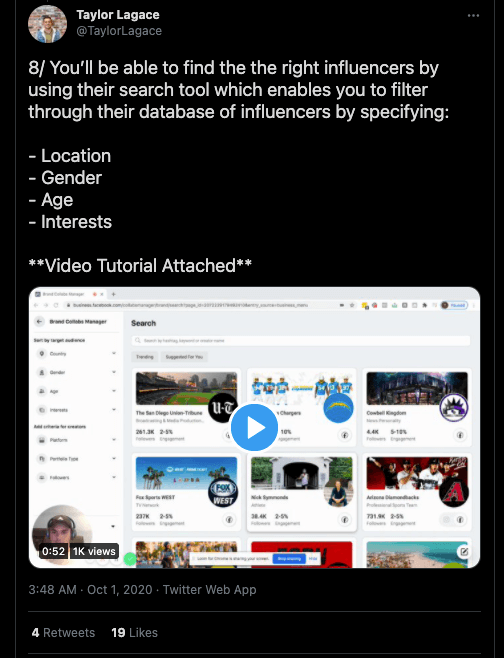 mightyscout-recommendation-taylor-laglace--referralcandy-influencer-marketing-campaigns-tweetstorm