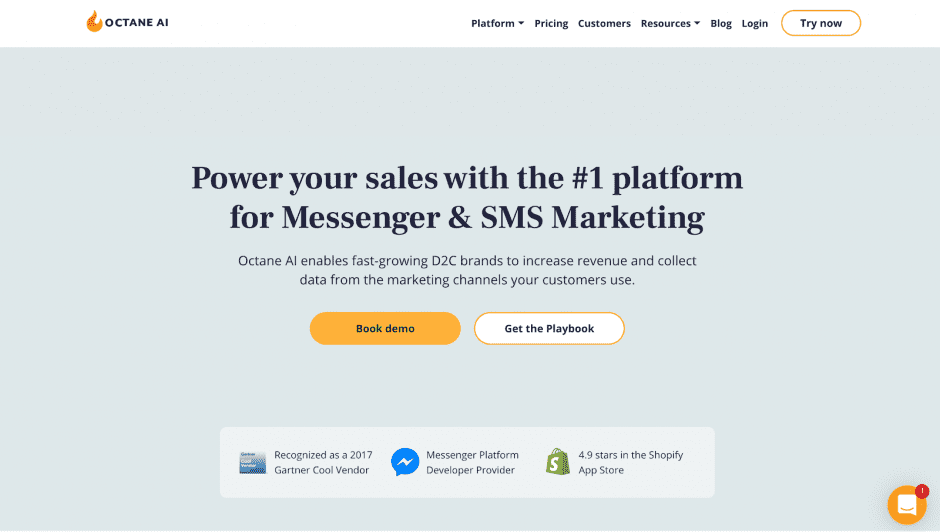 Octane AI Homepage