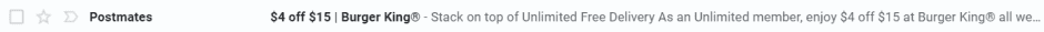 email marketing example