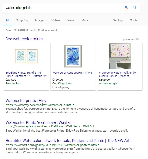 building backlinks shopify - watercolor prints search
