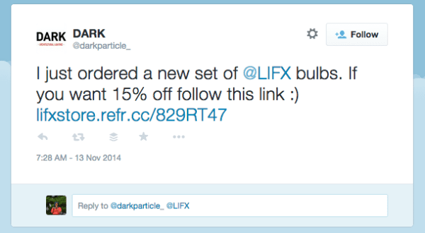 lifx-referral-tweet