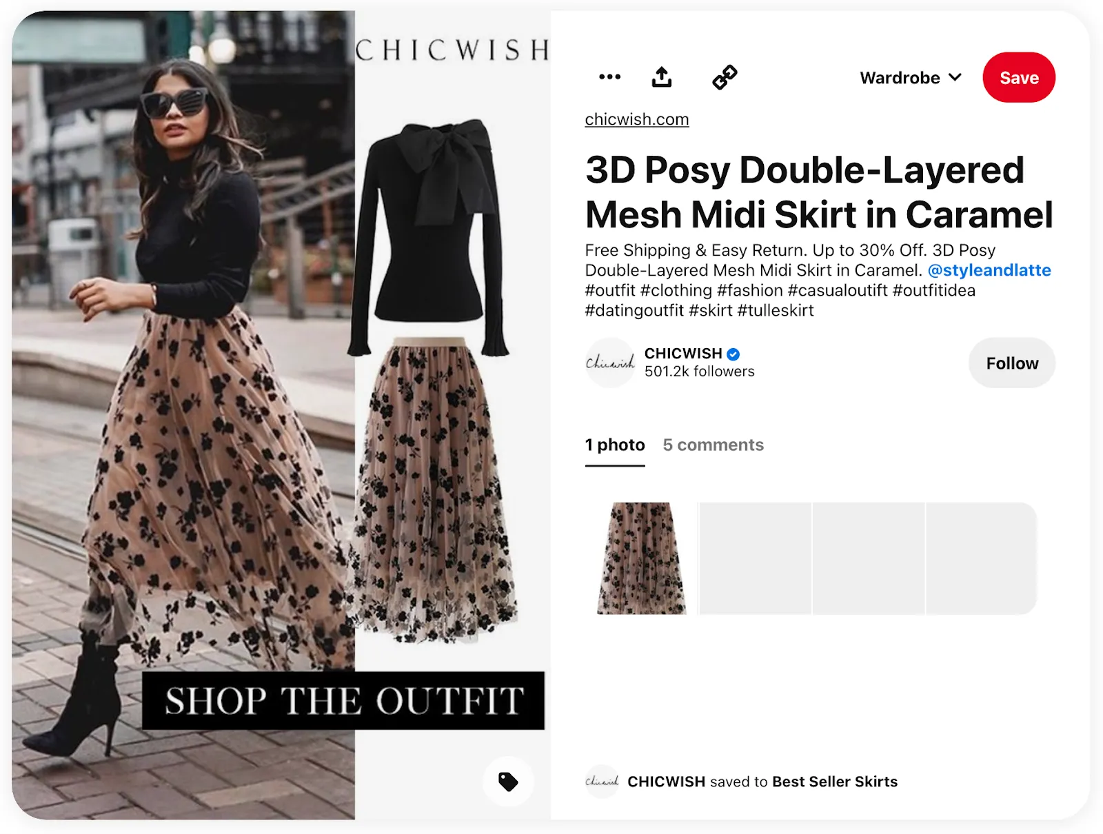 Pin example from Pinterest acclunt CHICWISH