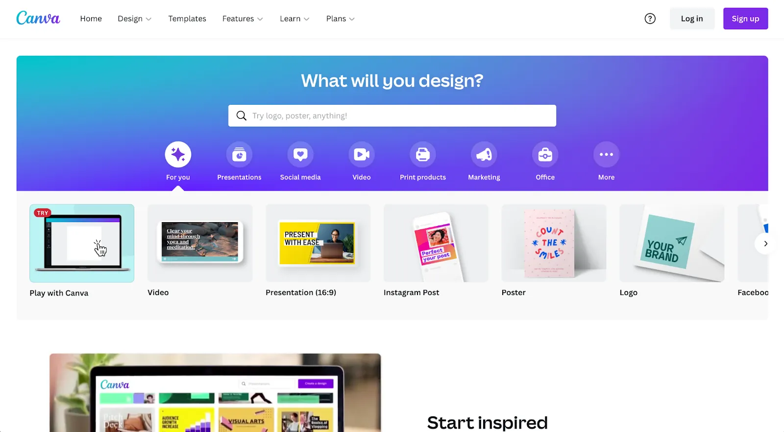 Canva home