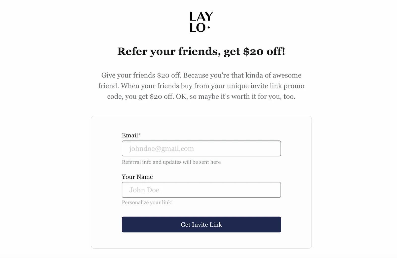LAY LO refer your friends program explained