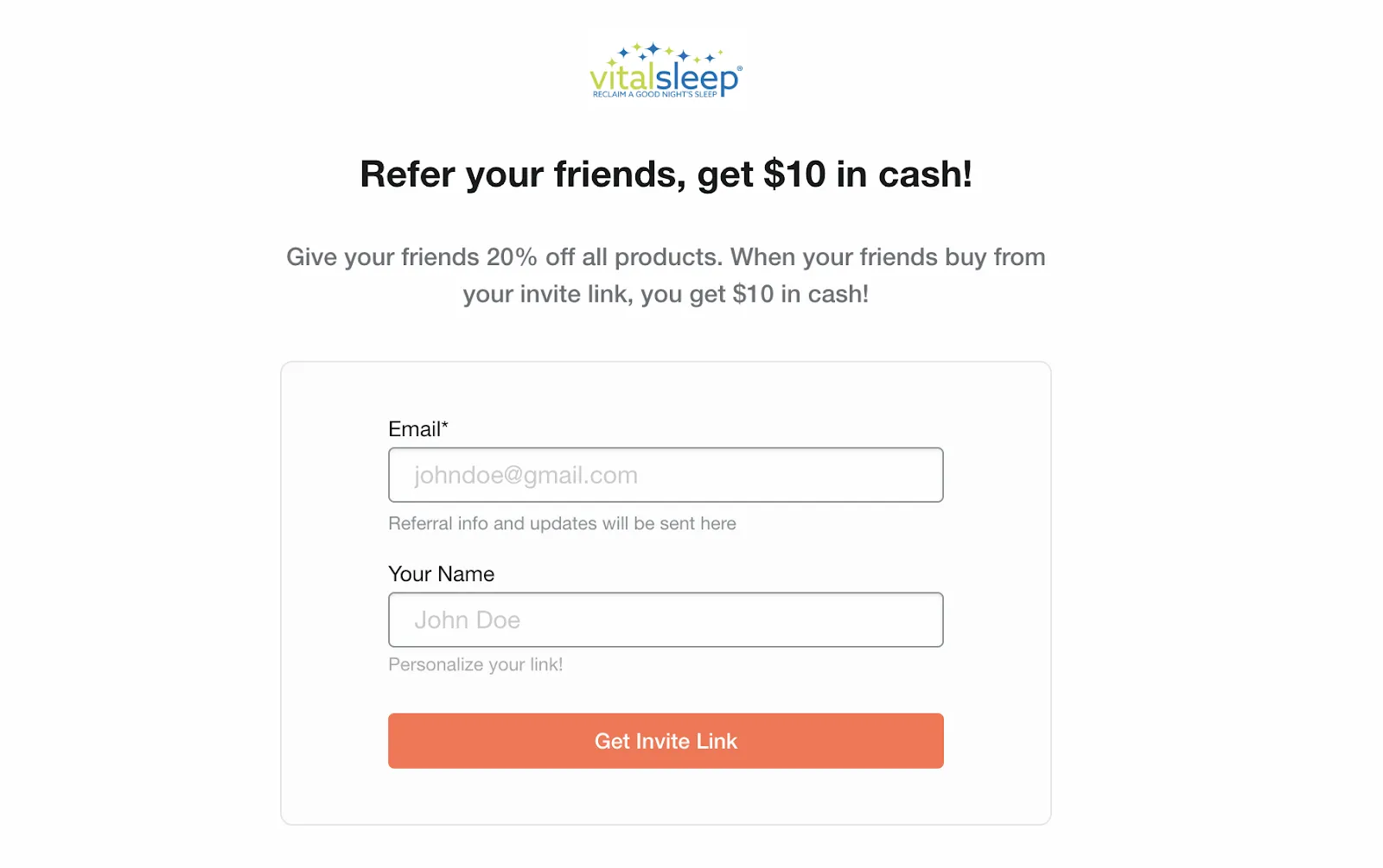 Vital Sleep referral program