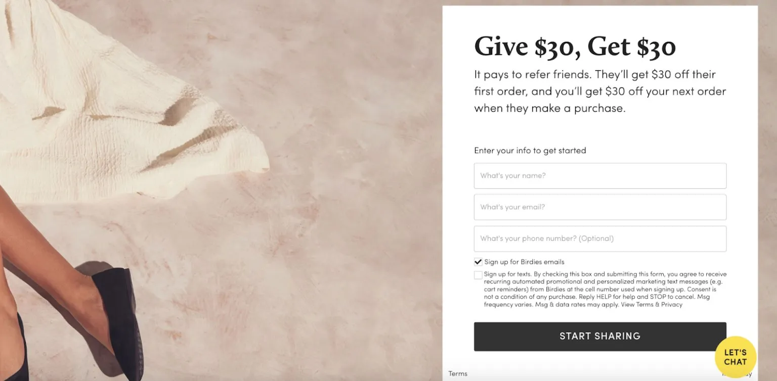 Birdies referral form