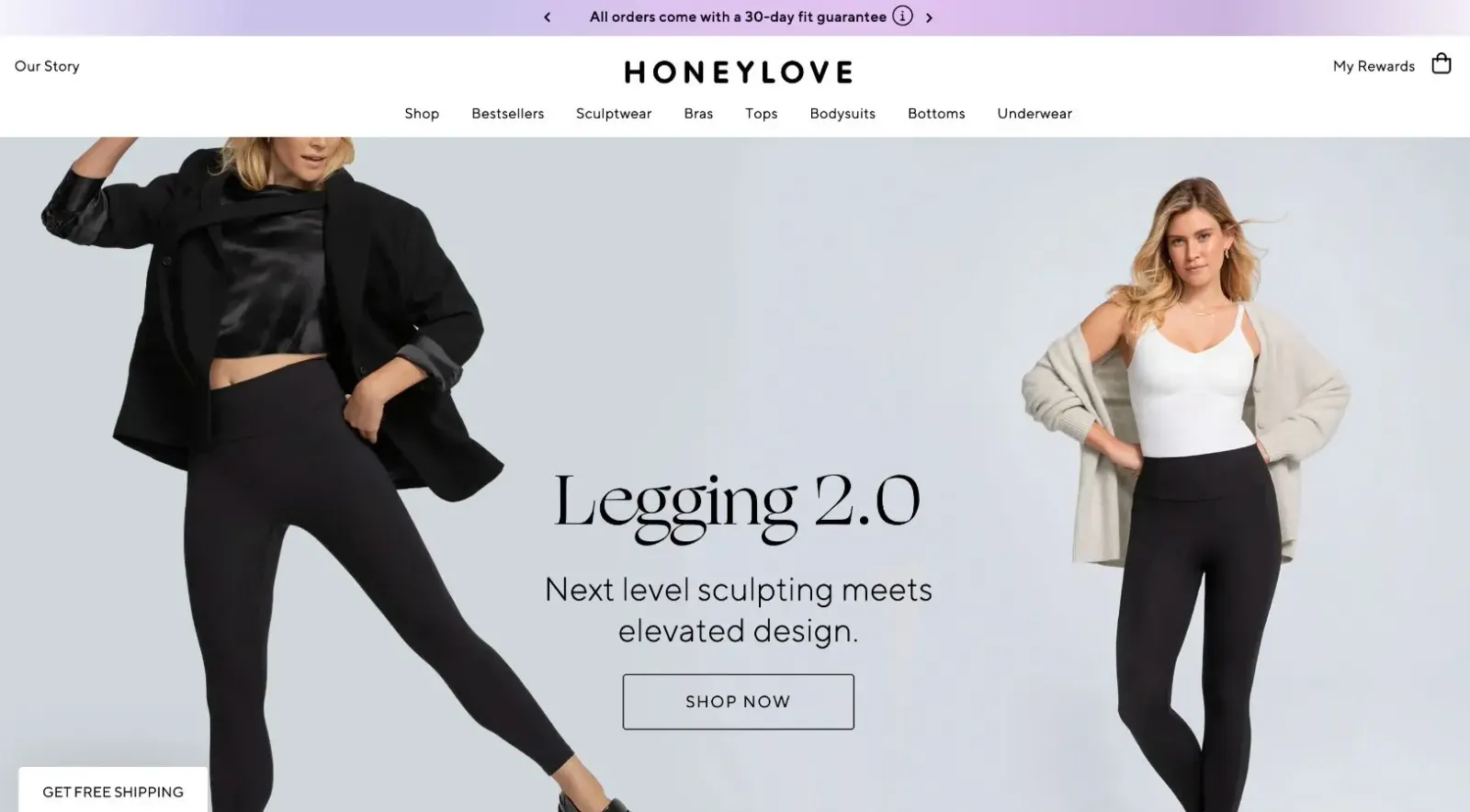 Honeylove home page