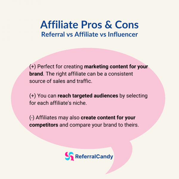 affiliate-marketing-pros-cons--referral-affiliate-influencer-referralcandy