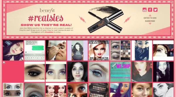 Benefit Cosmetics #realsies instagram competition Commitment Consistency ReferralCandy