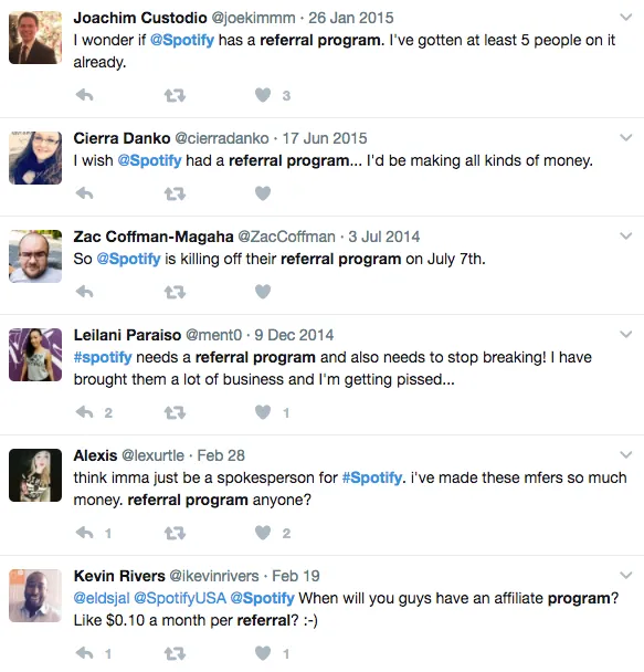 spotify users referral program