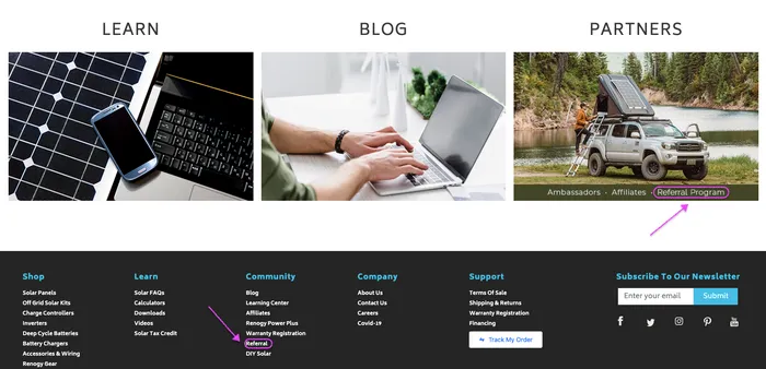 renogy referralcandy case study refer a friend footer feature