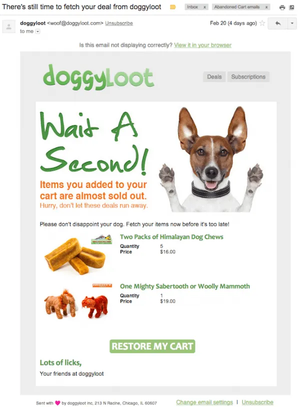 Must-Have Email Templates: Abandoned Cart
