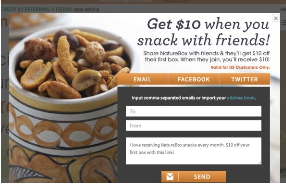 food marketing referral program - Naturebox