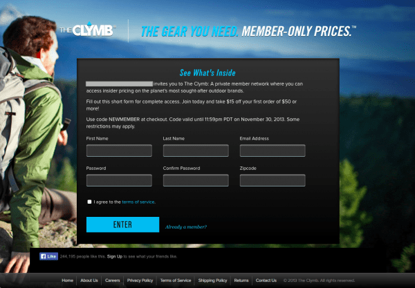 Personal Invite Link Screen Shot