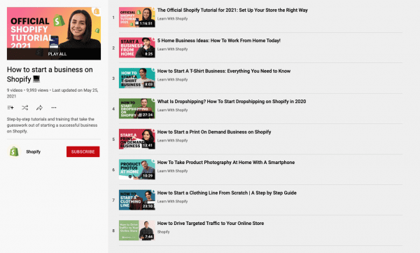 Shopify YouTube