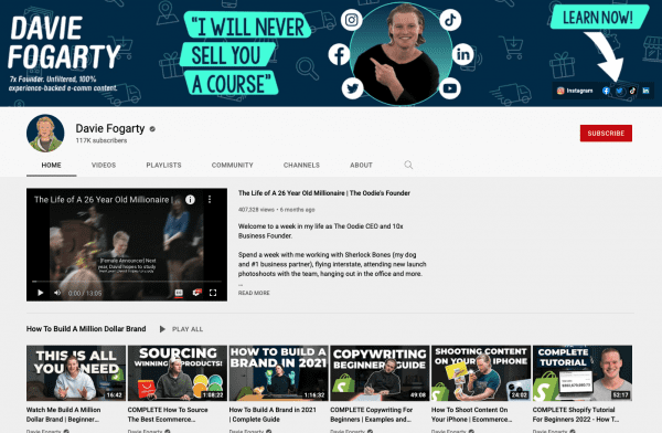 Davie Fogarty YouTube