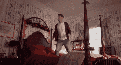 google assistant home alone again nostalgia marketing kevin mcallister jumping on bed gif ecommerce referralcandy